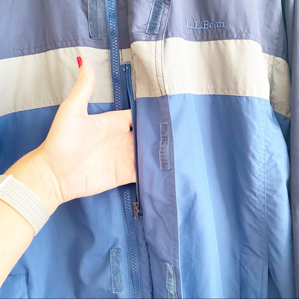 L.L. Bean Color Block Zip Up Jacket Medium - image 7